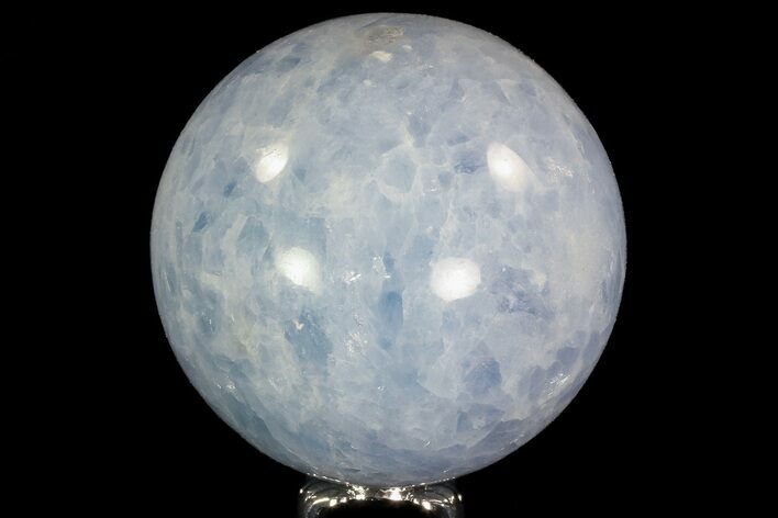Polished Blue Calcite Sphere - Madagascar #74461